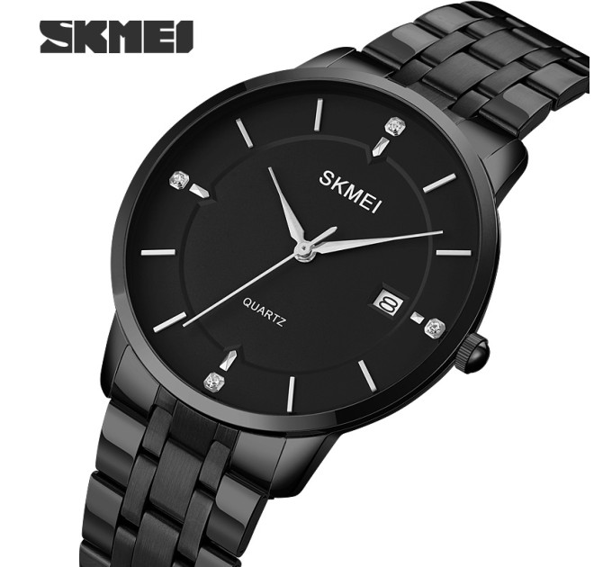 Skmei 1801SBK Black Mesh Band Lady Big Size