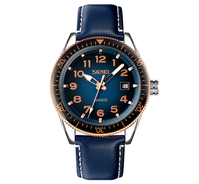 Skmei 9232LRGBU Rose-Gold Blue Leather