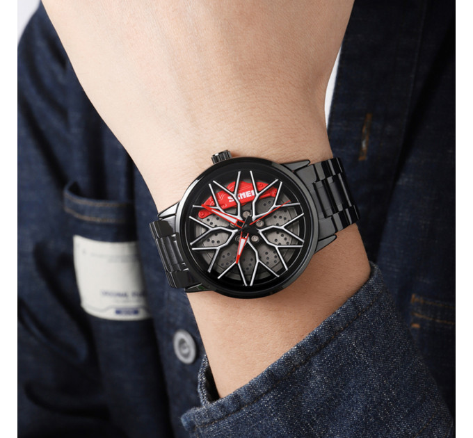 Skmei 1990D Black Red-Silver