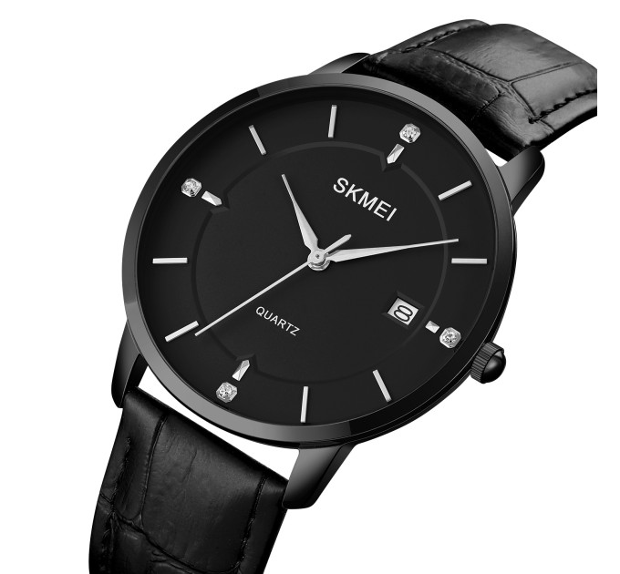 Skmei 1801LBKBK Black-Black Leather