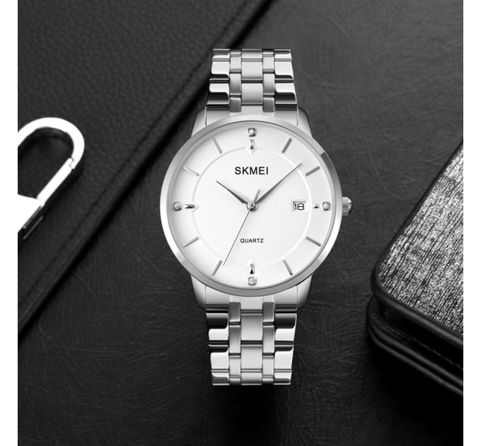 Skmei 1801SSI Silver Case Mesh Band