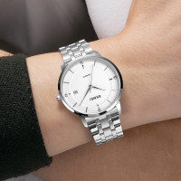 Skmei 1801SSI Silver Case Mesh Band