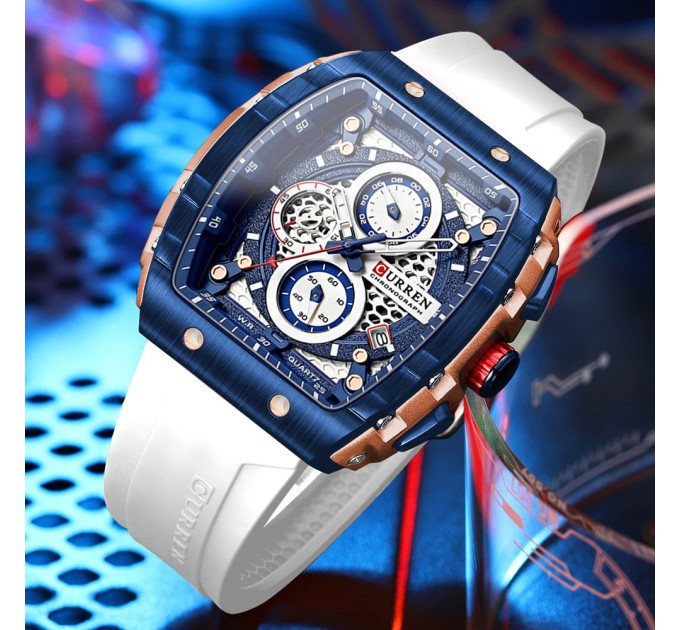 Curren 8442 Blue-Gold-White
