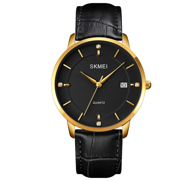 Skmei 1801LGDBK Gold-Black Leather