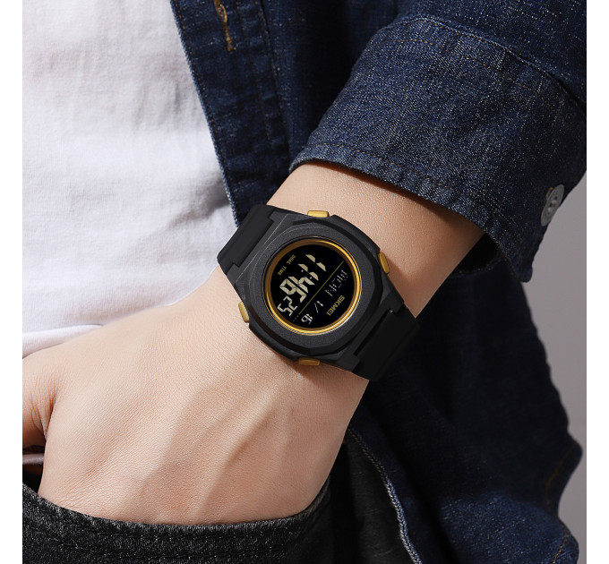 Skmei 2023BKGD-BK Black-Gold Black SALE