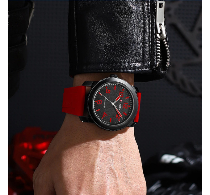 Curren 8454 Black-Red