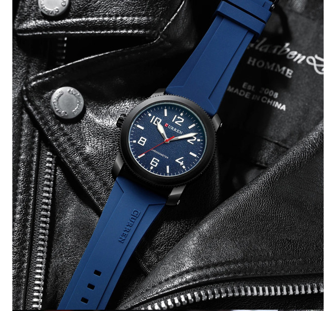 Curren 8454 Black-Blue