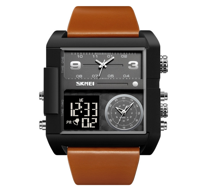Skmei 2020BKBKBN Black-Broun-Black