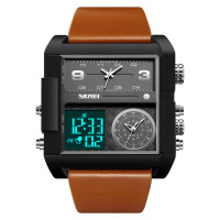 Skmei 2020BKBKBN Black-Broun-Black
