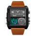 Skmei 2020BKBKBN Black-Broun-Black