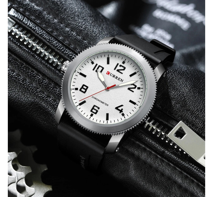 Curren 8454 Silver-White