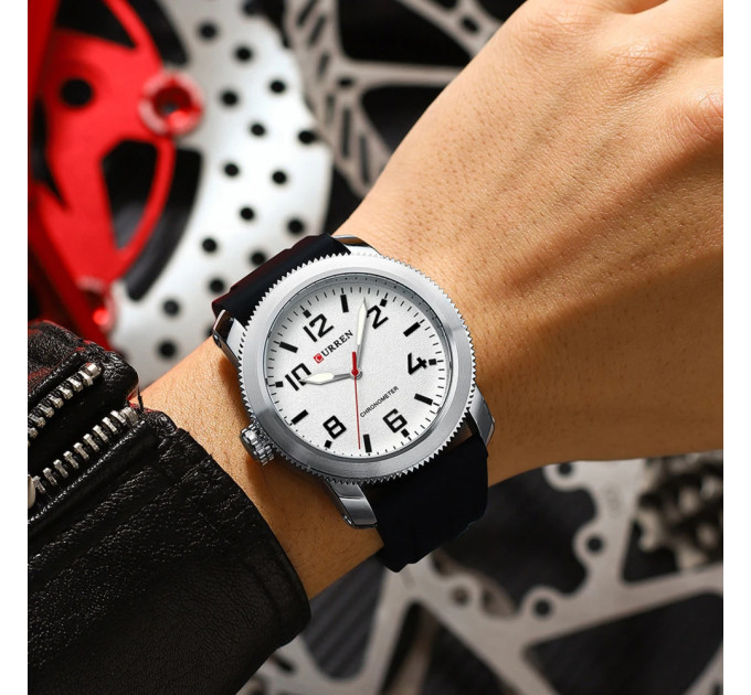 Curren 8454 Silver-White