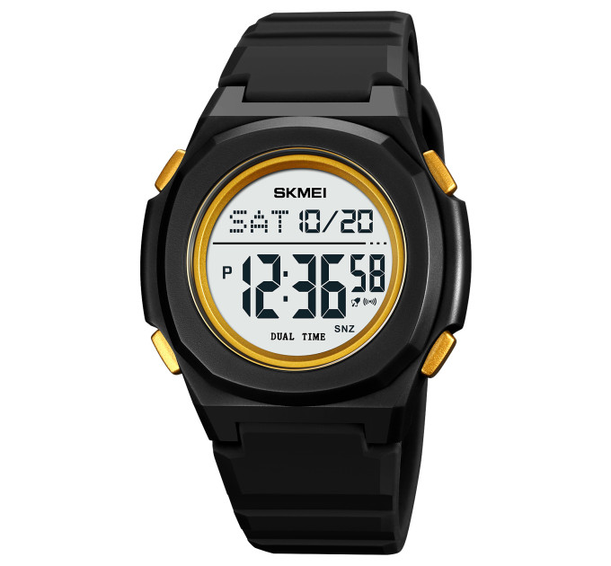 Skmei 2023BKGD-WT Black-Gold White