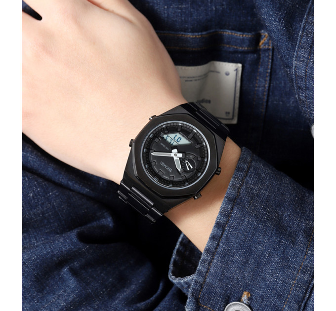 Skmei 1816BKBKWT Black-Black-White