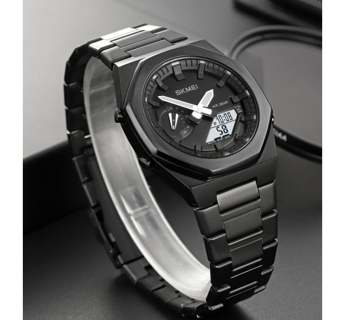 Skmei 1816BKBKWT Black-Black-White