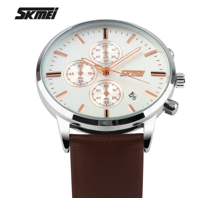 Skmei 9103WTBN White-Brown
