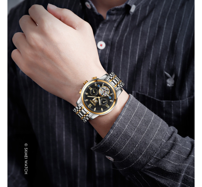Skmei M029TGDBK Gold-Silver-Black
