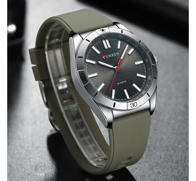 Curren 8449 Silver-Black-Grey