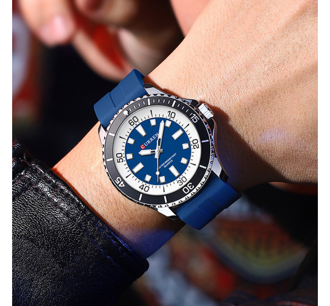 Curren 8448 Silver-Blue