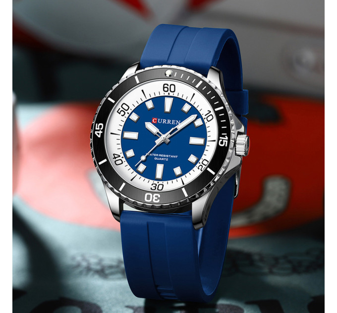 Curren 8448 Silver-Blue