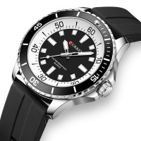 Curren 8448 Silver-Black