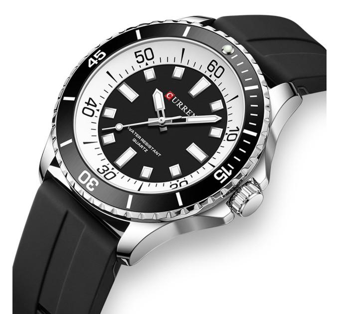 Curren 8448 Silver-Black
