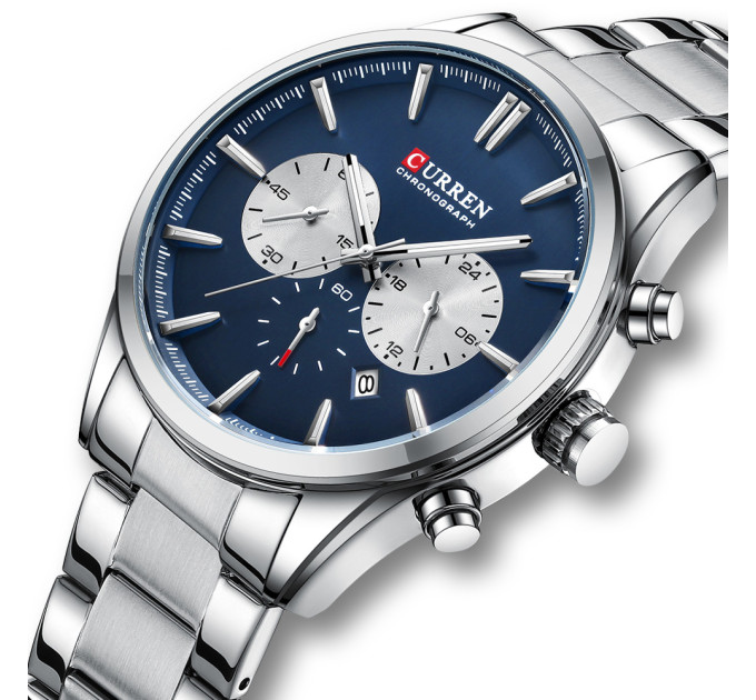 Curren 8446 Silver-Blue