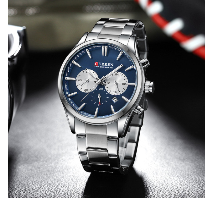 Curren 8446 Silver-Blue