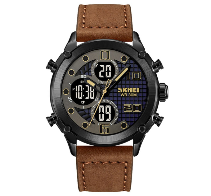 Skmei 1975LDKBNBK Dark Brown-Black Leather.