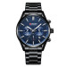 Curren 8446 Black-Blue