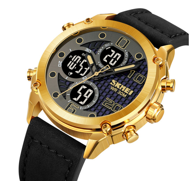 Skmei 1975LGDBK Gold-Black Leather