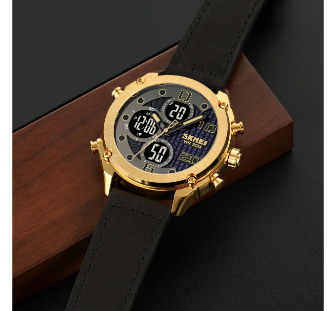 Skmei 1975LGDBK Gold-Black Leather