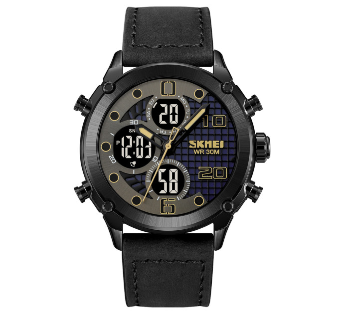 Skmei 1975LBKBK Black-Black Leather.