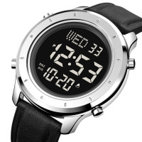 Skmei 1864LSIBK Silver-Black Leather