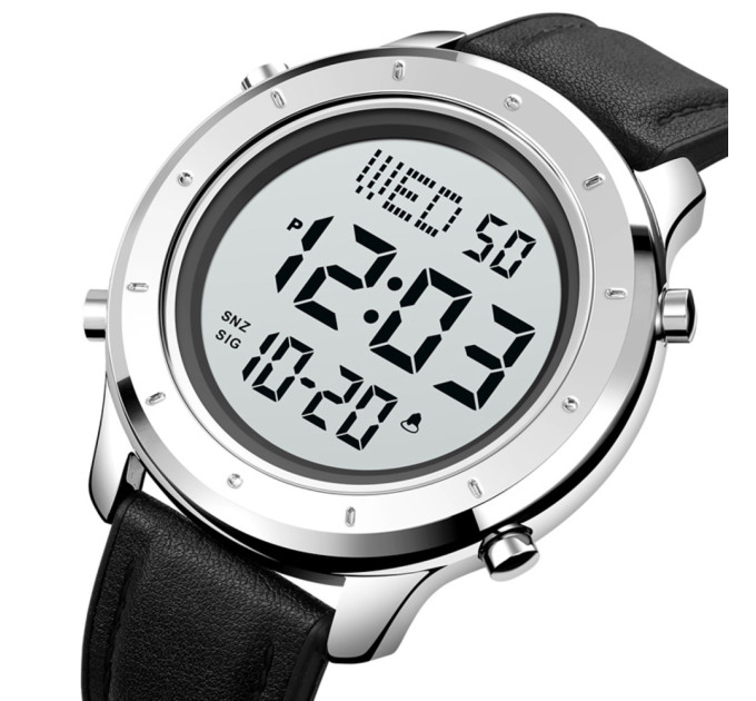 Skmei 1864LSIWT Silver-White Leather