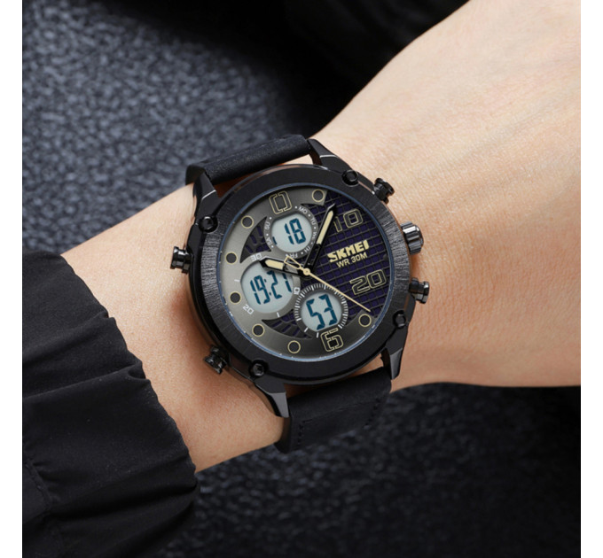 Skmei 1975LBKWT Black-White Leather.
