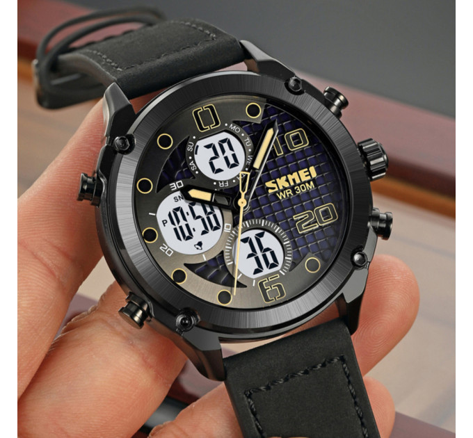 Skmei 1975LBKWT Black-White Leather.