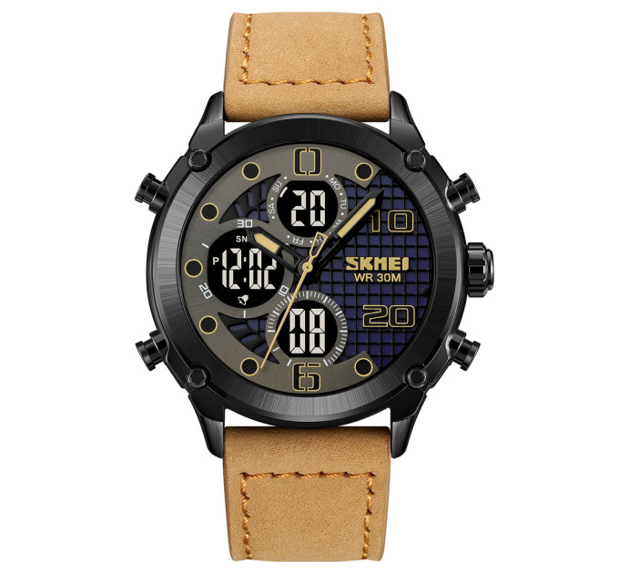 Skmei 1975LLTBNBK Light Brown-Black Leather. SALE