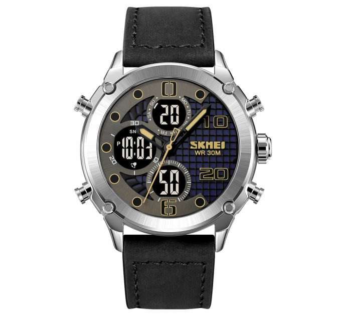 Skmei 1975LSIBK Silver-Black Leather.