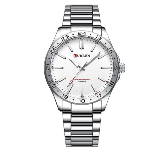 Curren 8452 Silver-White