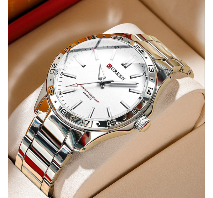 Curren 8452 Silver-White