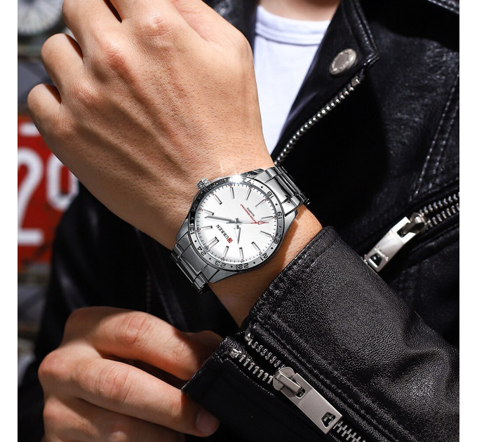 Curren 8452 Silver-White