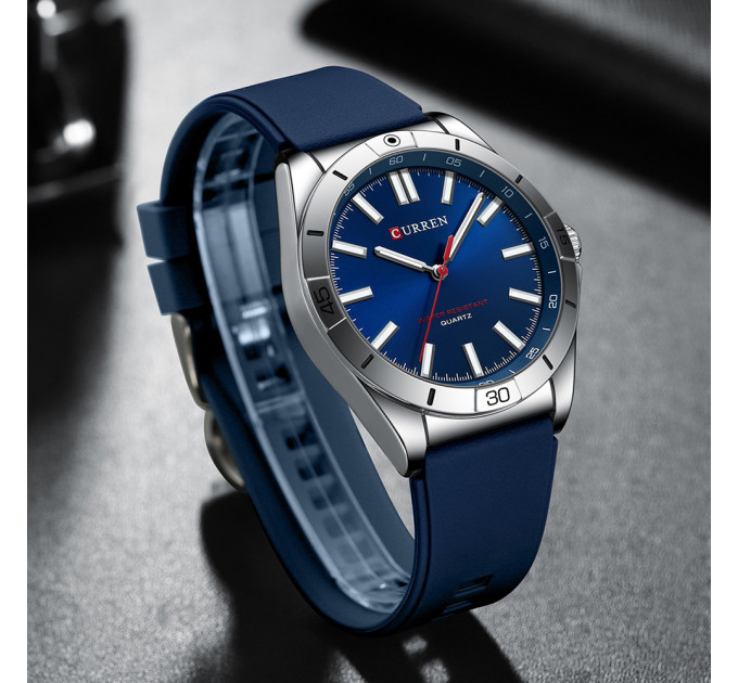 Curren 8449 Silver-Blue