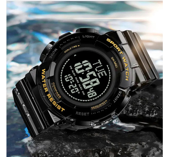 Skmei 2077BKGD Black Gold+Compass