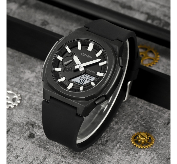 Skmei 2091BKWTWT Black-White White