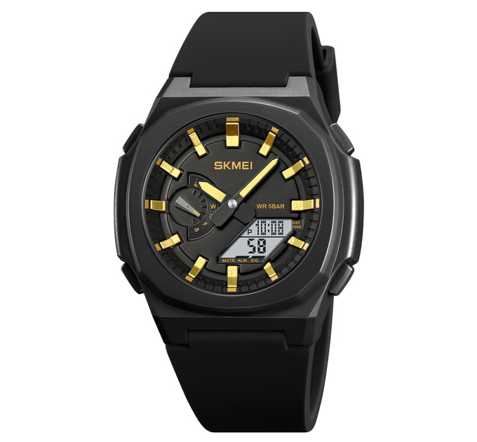 Skmei 2091BKGDWT Black-Gold-White