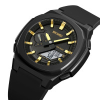 Skmei 2091BKGDWT Black-Gold-White