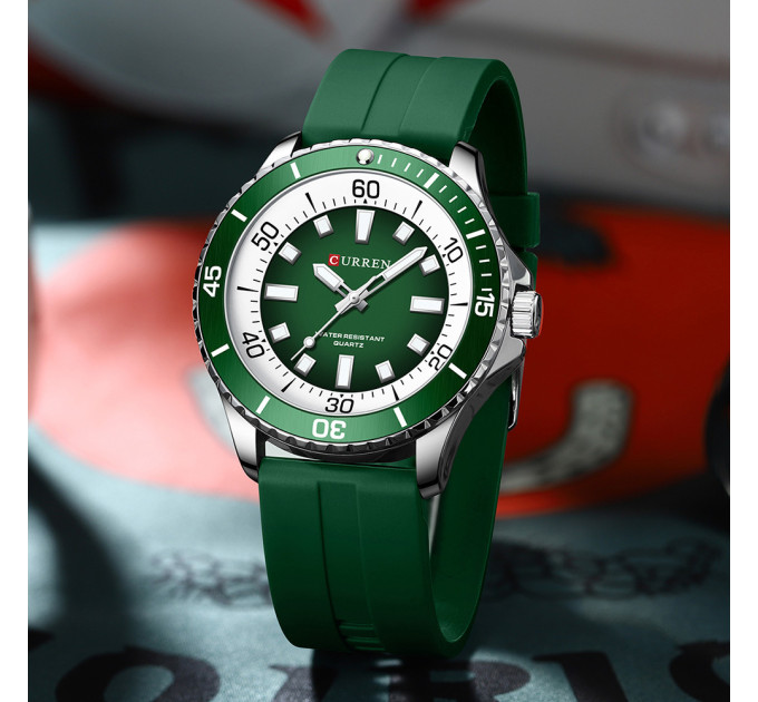 Curren 8448 Silver-Green