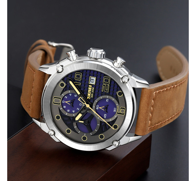 Skmei 2051SIBN Silver-Brown