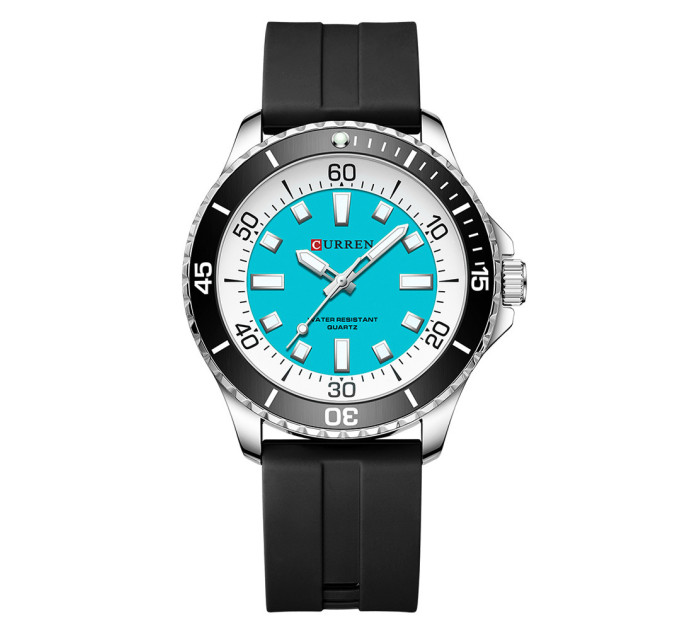 Curren 8448 Silver-Blue-Black